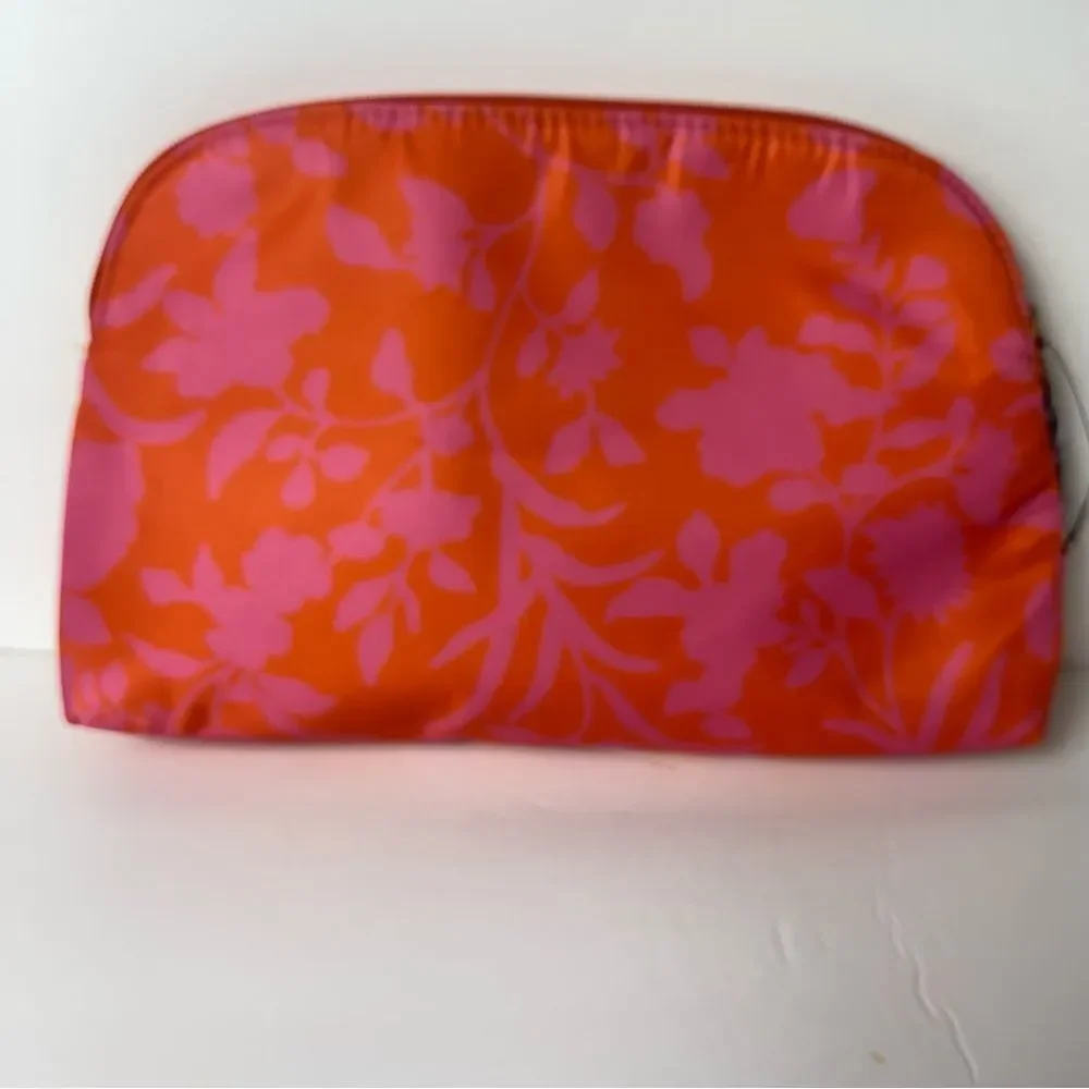 Talbots New With Tags Pink and orange Floral Cosmetic Bag